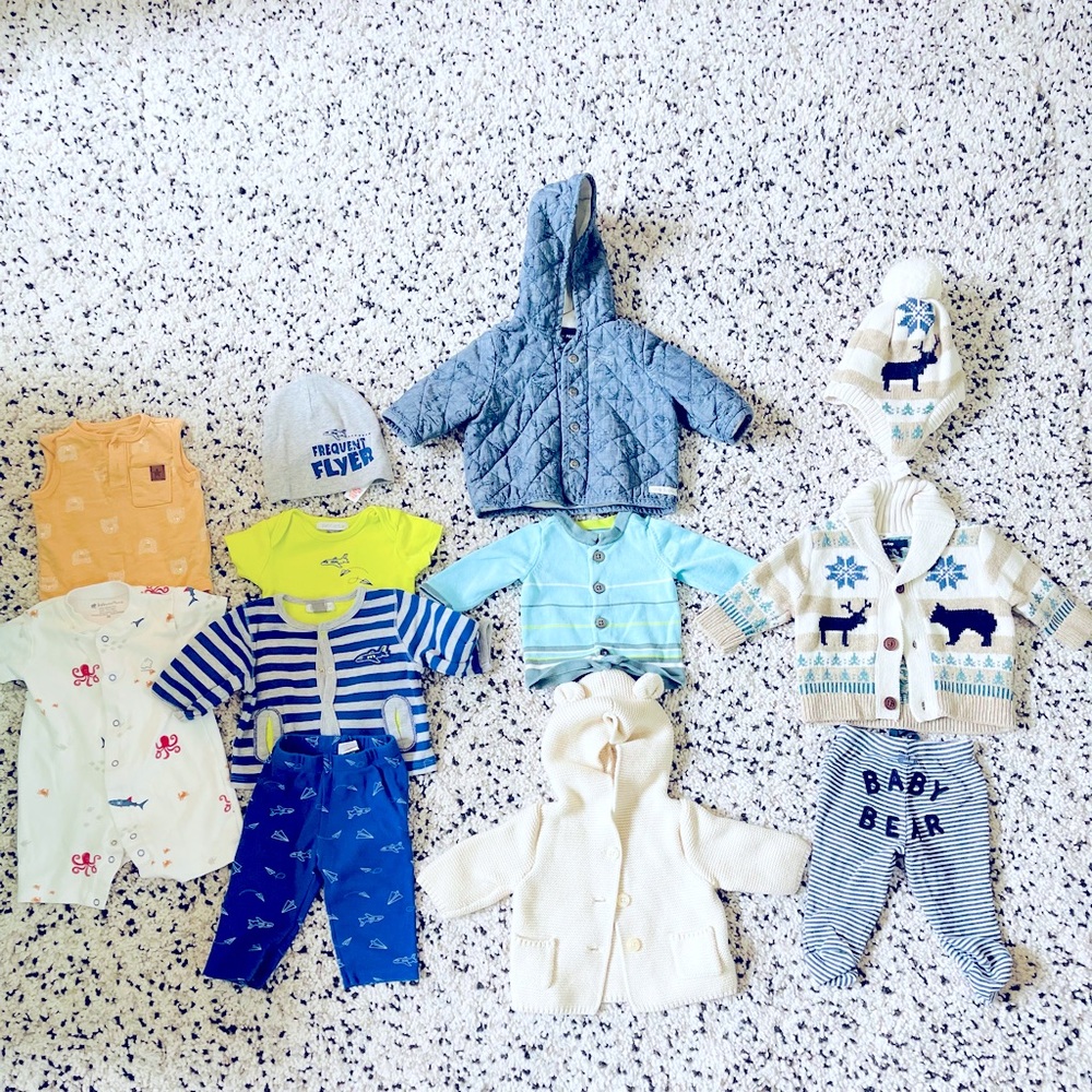 Baby Clothing Bundle 0-3 months BabyGap, Petit Lem, Babycottons, Tea, Rene Rofe